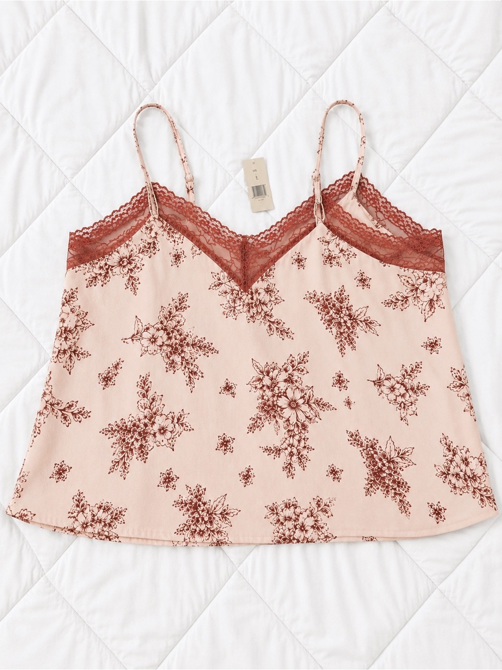 OLD NAVY NWT Romantic Floral Lace Trim Daytime Summer Cami Tank Top Sz XL